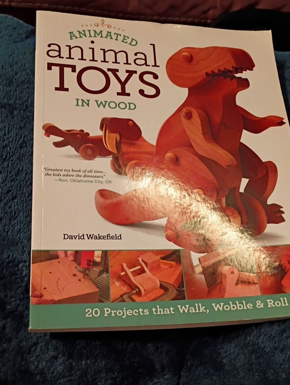 Animated Animal Toys in Wood - - Red Wooden Toy Dinosaur